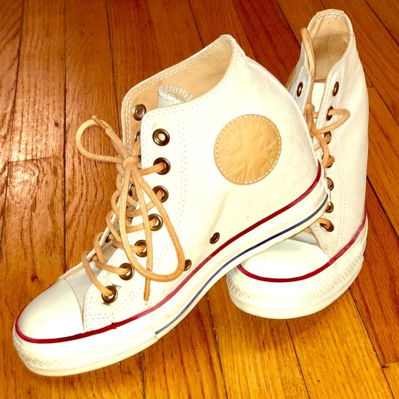 Converse Shoes - Converse off-white wedge sneakers